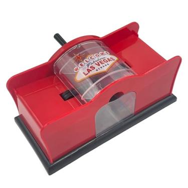 Imagem de 2 Deck Hand Crank "Welcome To Las Vegas" Card Shuffler, Red & Black