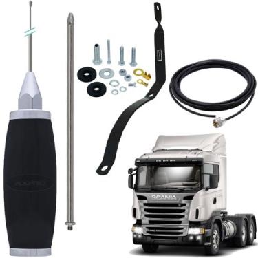 Imagem de Antena Móvel Px Inox Maria Mole 2,70 metros Alongador 60cm Cabo 5,5 me