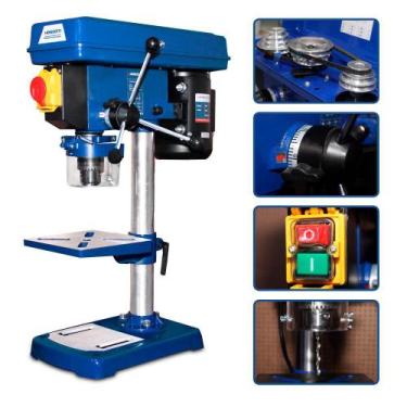 Imagem de Furadeira Bancada 16mm 5/8Pol Monof 1/2hp 500w MFB16 Menegotti 110V, 1