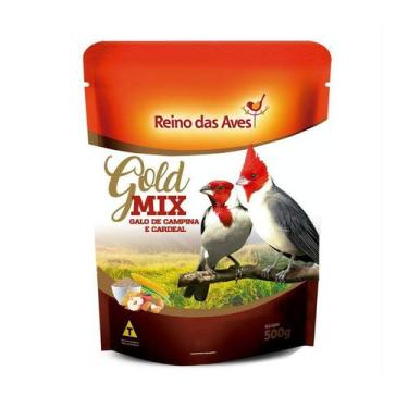 Imagem de Ração Reino das Aves Gold Mix Galo de Campina e Cardeal para Pássaros 