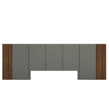 Imagem de Cabeceira Cama Queen Ripada 3,50m NCS 100% MDF Casa Lar - Casa Lar Dor