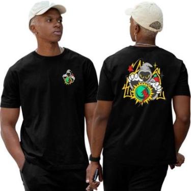 Imagem de Camiseta Algodão Basica‎ Street Mago And Time Abstrac-Unissex