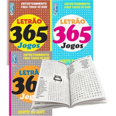 Imagem de Livro Caça Palavras Letrão 365 Jogos Série 3 Kit C/4 Volumes - Castelo