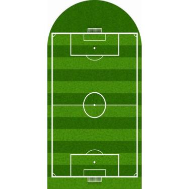 Imagem de Painel Sublimado Vertical Romano Campo de Futebol Bola na Rede 080x180