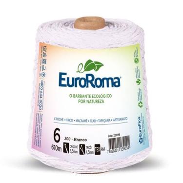 Imagem de Barbante Colorido Euroroma nº6 4/6 - 600g, 200 Branco