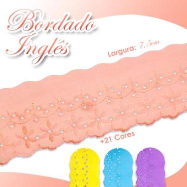 Imagem de Bordado Inglês Ctl 108 Peça Com 13,7m Várias Cores - Salmão - Nº: 147 