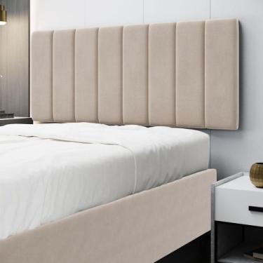 Imagem de Painel Nashira 140 Sued Aradecor, Bege, CASAL PADRãO