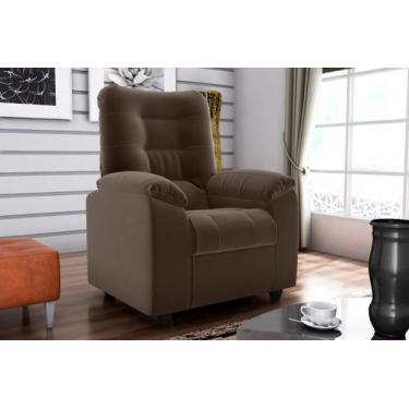 Imagem de Poltrona Reclinável MX61 Onix Veludo Marrom E426 - Matrix - LM DECOR