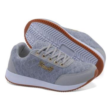 Imagem de Tenis Corrida Malhar Caminhada Resistente Barato - Vanelli, 37, Cinza