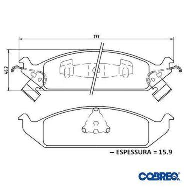 Imagem de Pastilha de freio dianteira - stratus 1993 a 2000 - n1415 - COBREQ