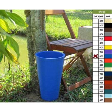 Imagem de Vaso Planta 35x25 Redondo Cônico Polietileno - BGPLASTICOS, AZUL ARARA
