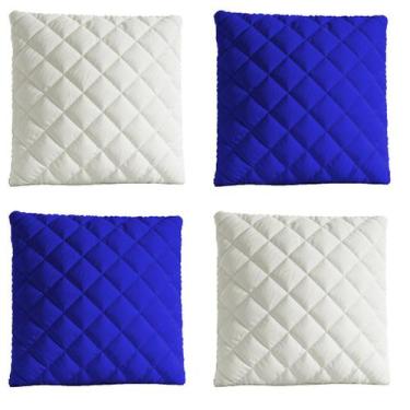 Imagem de Kit 4 Capas De Almofadas Lisas Mateladas 45x45 com ziper - Lucélia bor