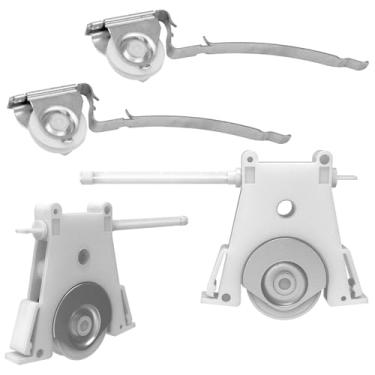 Imagem de Conjunto de rolo de porta de tela deslizante de 2 pares serve para Andersen Upper P/N #1997063 e inferior P/N #1997310 (1991 até o presente), rodas côncavas de nylon de 3,5 cm, borda ajustável