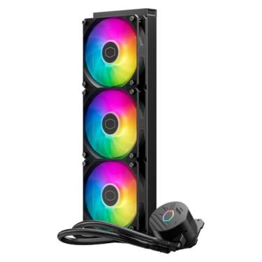 Imagem de Cooler Master MasterLiquid 360L Core 360mm Close-Loop AIO Liquid Cooler, sincronização ARGB, bomba Coldplate Gen S, PWM de 120 mm, AMD Ryzen AM5/AM4, Intel LGA1700/1200- Preto