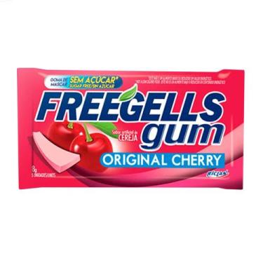 Imagem de Chiclete Freegells Gum Original Cherry Sem Açúcar 8g