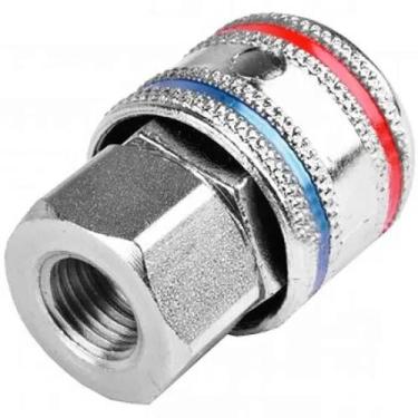 Imagem de Engate Rápido Pneumático  1/4x Rosca Fêmea 1/4 Bsp