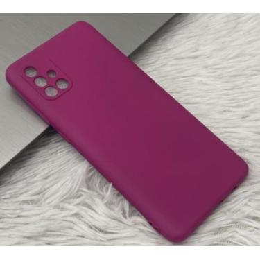 Imagem de Case Capa Capinha A71/A72 Samsung Galaxy Silicone Aveludado Proteção d