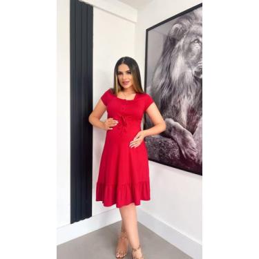Imagem de Vestido - Gestante e Amamentação - Roupas de Grávidas - Cód. 02001Verm