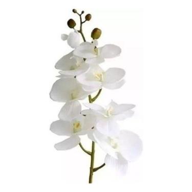 Imagem de Orquídea Branca Artificial Pequena Para Arranjo - Decore Fácil Shop