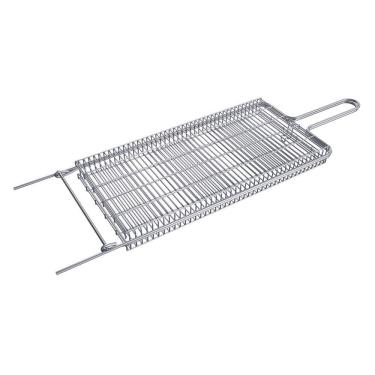 Imagem de Grelha Aramada para Pão de Alho e Cortes Especiais em Aço Cromado 75x22 cm