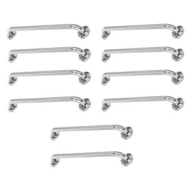 Imagem de Barra de Apoio 40cm Aço Inox Kit 10 Unidades Idoso Banheiro Box Cadeir