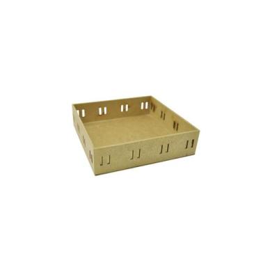 Imagem de Kit 3 Bandeja Quadrada Passa Fita P 16x16x5 Mdf Madeira - ATACADÃO DO 
