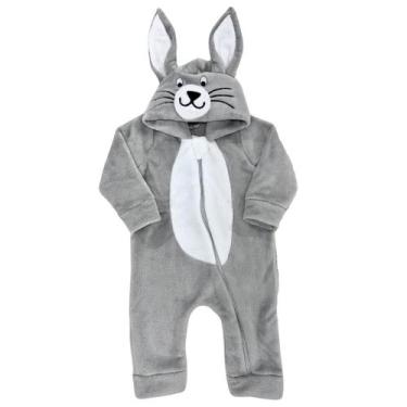 Imagem de Macacão Inverno Bichos Fleece Fantasia Animais Bebê Infantil - AG Indu