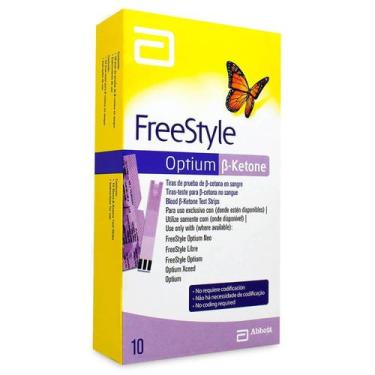 Imagem de Tiras Freestyle Optium Cetona 10 Unidades