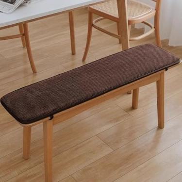 Imagem de NUOKEI Four Seasons Almofada de assento de espuma viscoelástica super macia com laços antiderrapante almofada de cadeira durável cor sólida para uso interno