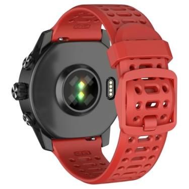 Imagem de MYSNBKN Pulseira de relógio compatível com Coros Pace 2, pulseira esportiva de silicone de liberação rápida de 20 mm, respirável, feminina e masculina, para COROS APEX 2/APEX de 42 mm