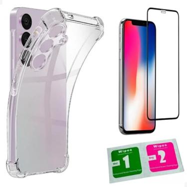 Imagem de [GL CASES] Capa S25 Plus | S25+ Capinha Samsung S25 Plus | S25+ Case Anti Impacto Reforçada Silicone Transparente Anti Choque Proteção Câmera + Pelicula Samsung Galaxy s25 plus | s25+ Vidro 3D