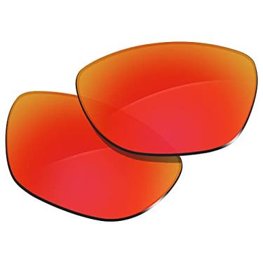 Imagem de Glintbay Lentes de óculos de sol de substituição 100% precisas para Oakley Jupiter Carbon, Espelhado vermelho fogo polarizado