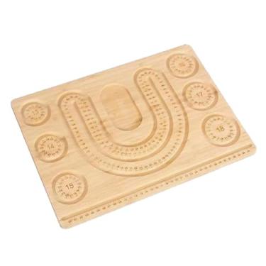 Imagem de Colaxi Placa de miçangas de madeira, tapete de design de joias portátil fácil de segurar suporte decorativo bandeja de miçangas para miçangas, ferramentas