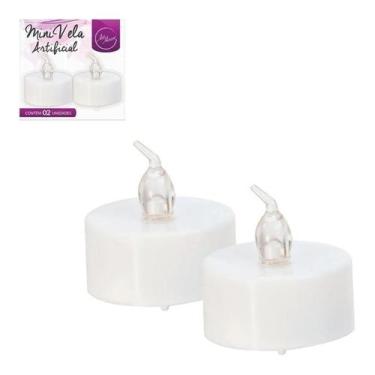 Imagem de 2 Mini Vela Eletrônica Decorativa Artificial Led Luz Amarela - Art Hou