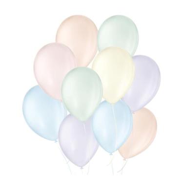 Imagem de Bexiga Balões Liso Redondo Nº 9 Candy Pastel - 50 Unid - Pic Pic