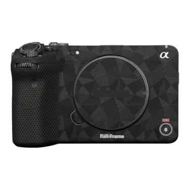 Imagem de JERXTTON Película protetora premium para câmera premium antirarranhões para Sony FX3 ILME-FX3 (triângulo preto)