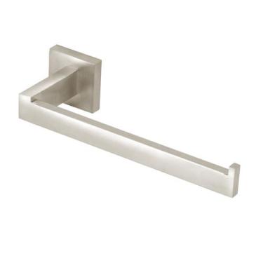 Imagem de Suporte Porta Toalha de Rosto Quadrado Inox Escovado Metal - Modelar