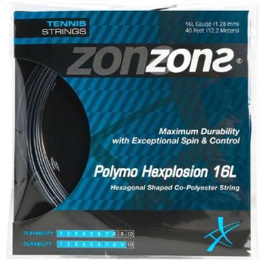 Imagem de Corda Zons Polymo Hexplosion 16L 1.28mm 12.2m Preta - Set Individual