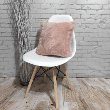 Imagem de Almofada de Pelo Pelúcia Pelo Curto Luxo Rose - Novadecora