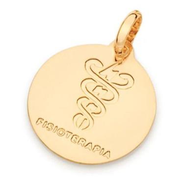 Imagem de Pingente Medalha Profissão Fisioterapia - Rommanel 542383, Branco, uni
