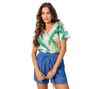 Imagem de Shorts jogger feminino cintura alta com elástico na cintura casual des