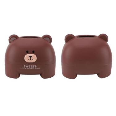 Imagem de Caixa de Lenços de Animais, Caixa Digitalizada de Lenço de Desenho Animado (Vaca branca) (Vaca roxa) (Urso branco) (Urso marrom)