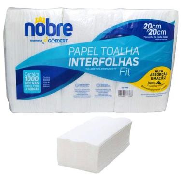 Imagem de Papel Toalha Interfolha Nobre Fit 20X20cm 1.000 folhas