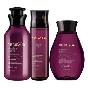 Imagem de Kit combo Nativa Spa Ameixa Negra: Body Splash 200ml + Loção Hidratante Corporal 400ml + Óleo Corporal 200ml