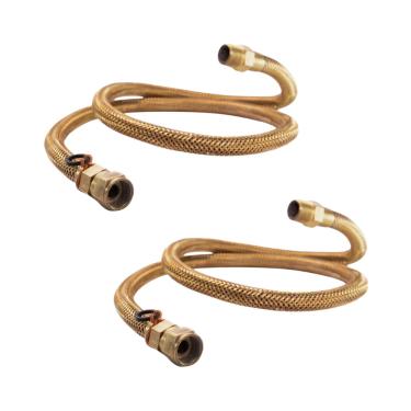 Imagem de Kit 2un Mangueira de cobre para gás 1,20m 1/2 Gás Encanado Selo Inmetro