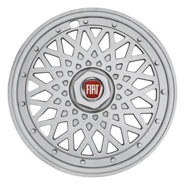Imagem de Calota 602ar-pta aro 15 aro de pressão + emblema resinado fiat vermelh