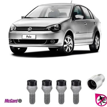 Imagem de Parafuso Trava Antifurto Roda Vw Novo Polo Original Preto