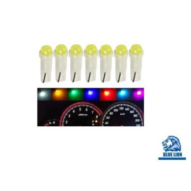 Imagem de Kit 10 Lâmpadas Led Pinguinho T5 1 Para Painel Carro Ou Moto - Blue li