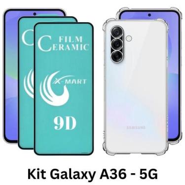 Imagem de 2UN Película Frontal de Cerâmica 9D para Samsung Galaxy A36 5G + Capa 