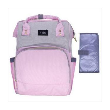 Imagem de Mochila Maternidade Bolsa Multifuncional Porta Mamadeira Menina Menino